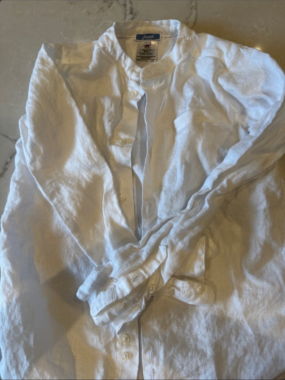 Jacadi White Linen Lightweight Shirt